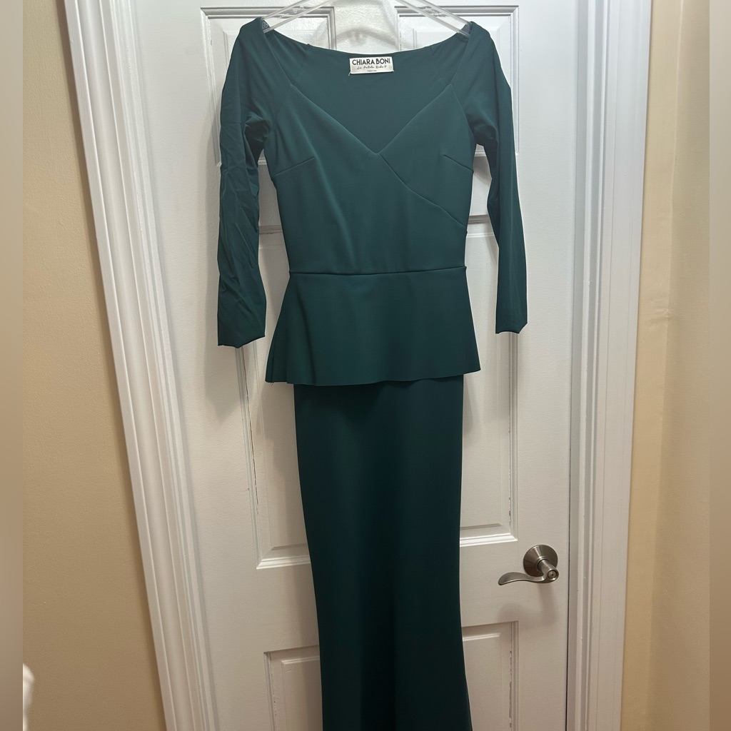 A Beautiful Long Green Chiara Boni Dress.